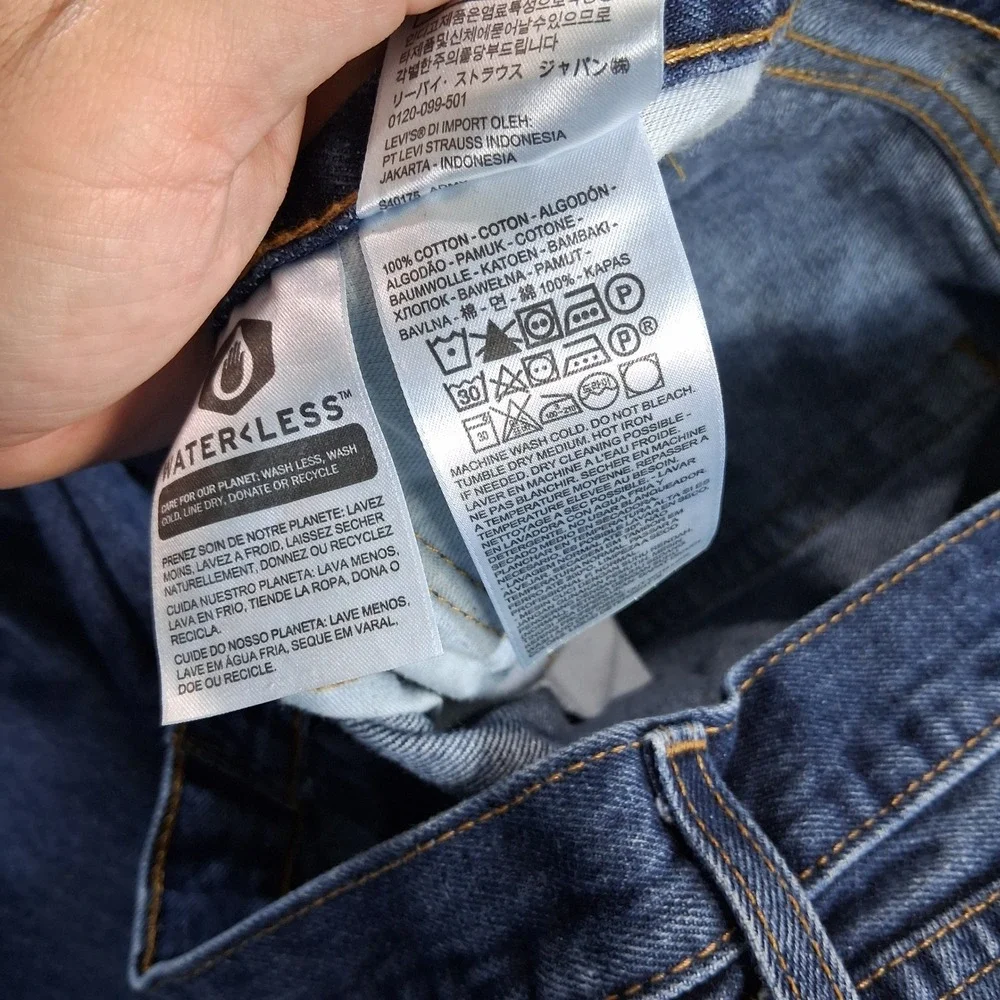 Levi's 550 Relaxed Fit Jeans Mens 40x32 Dark Indigo Blue Denim
